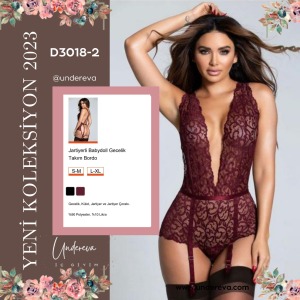 Jartiyerli Babydoll   Takım Siyah